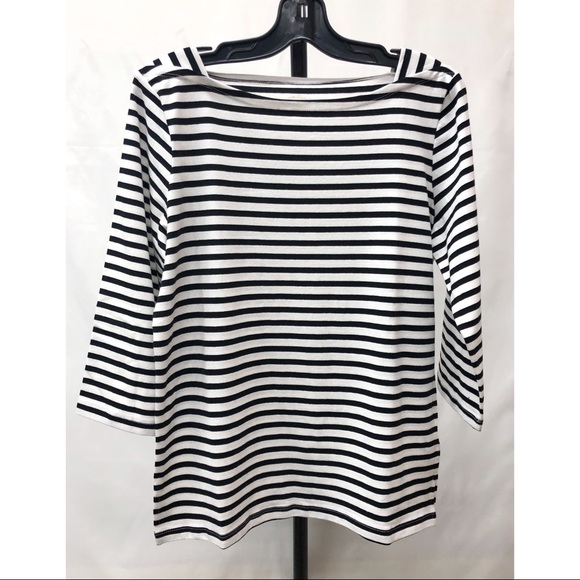 The Vermont Country Store Black/White Stripe Knit - Picture 8 of 12